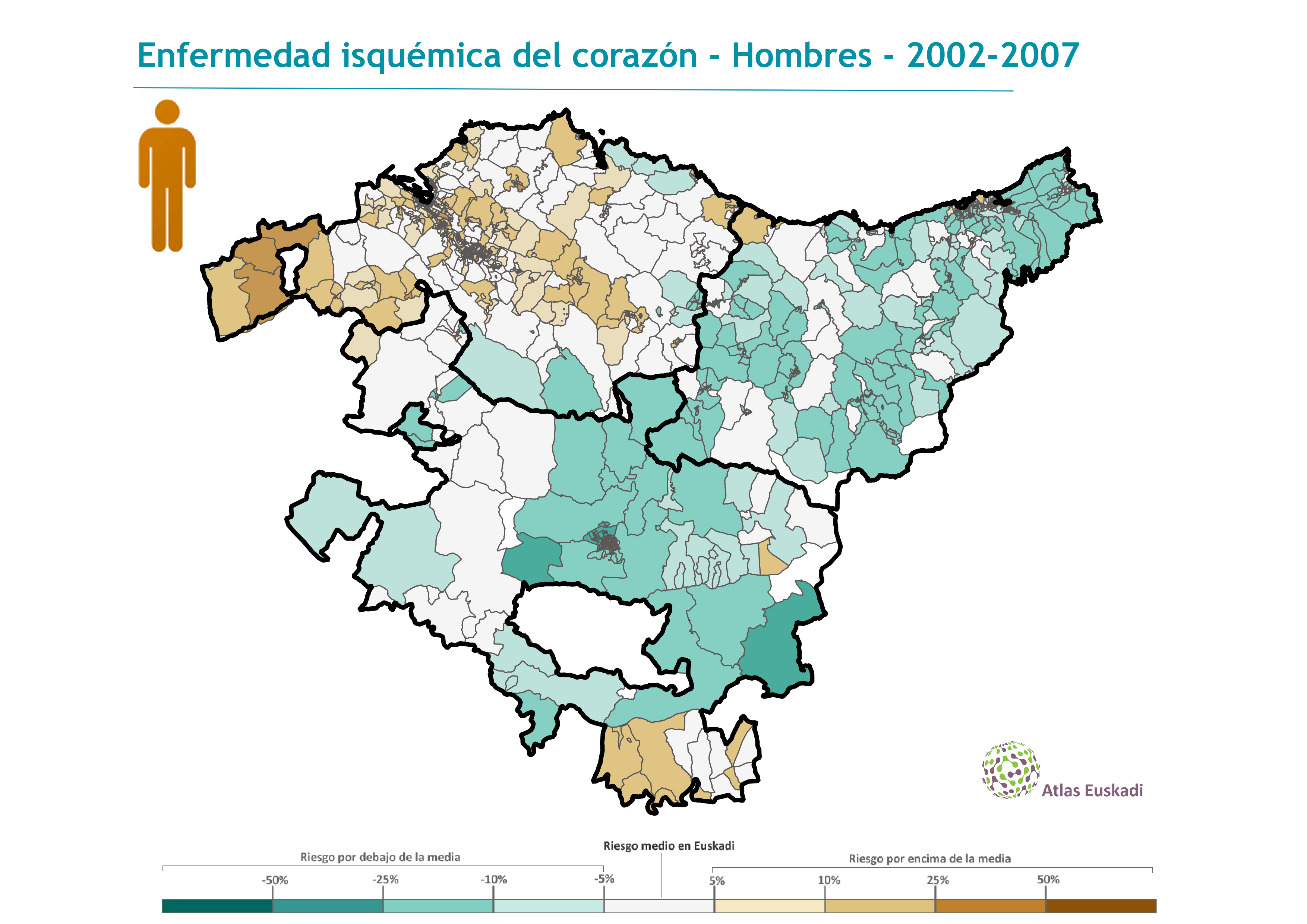 Enfermedad isquémica del corazón hombres  2002-2007 Euskadi