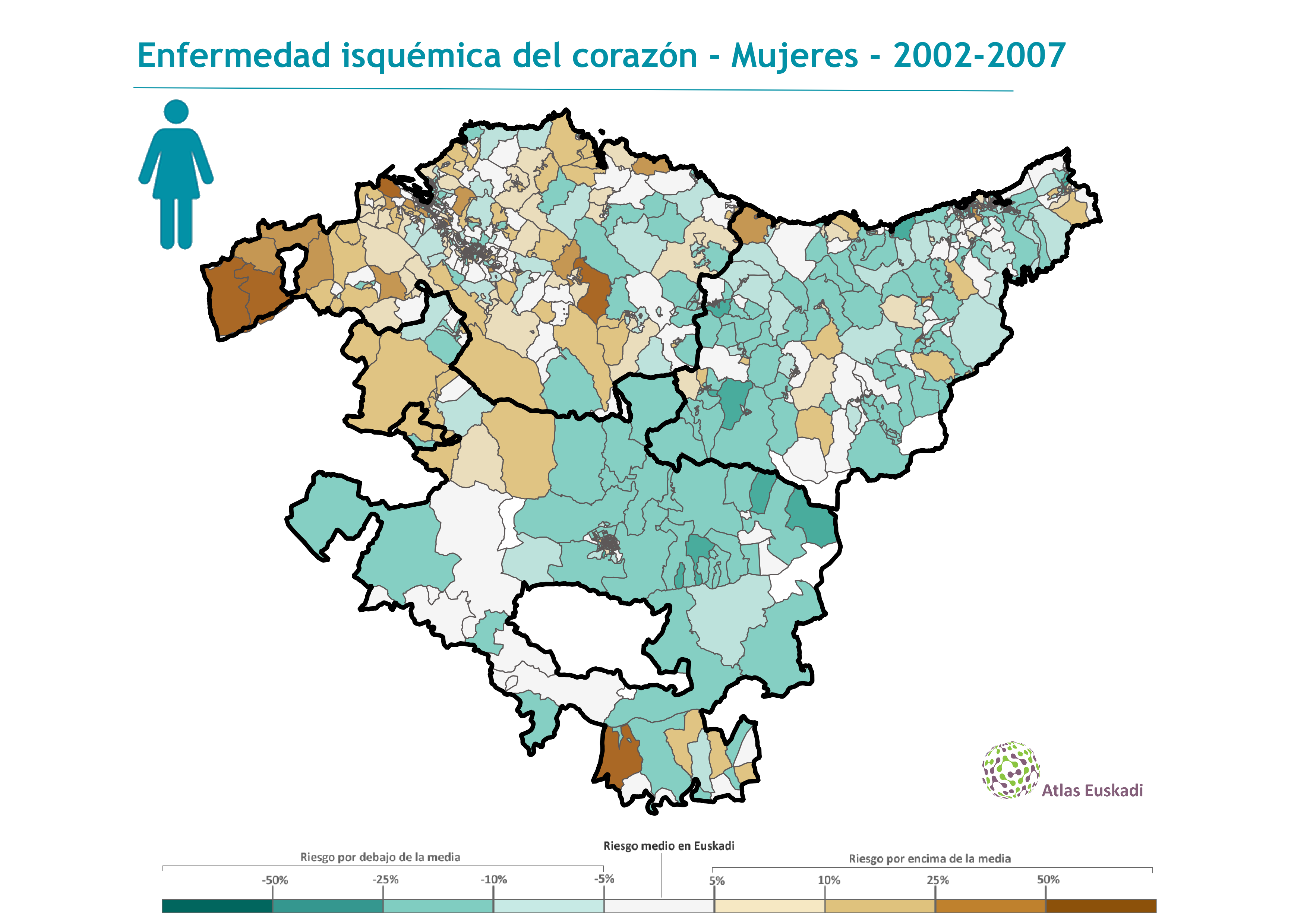 Enfermedad isquémica del corazón mujeres  2002-2007 Euskadi