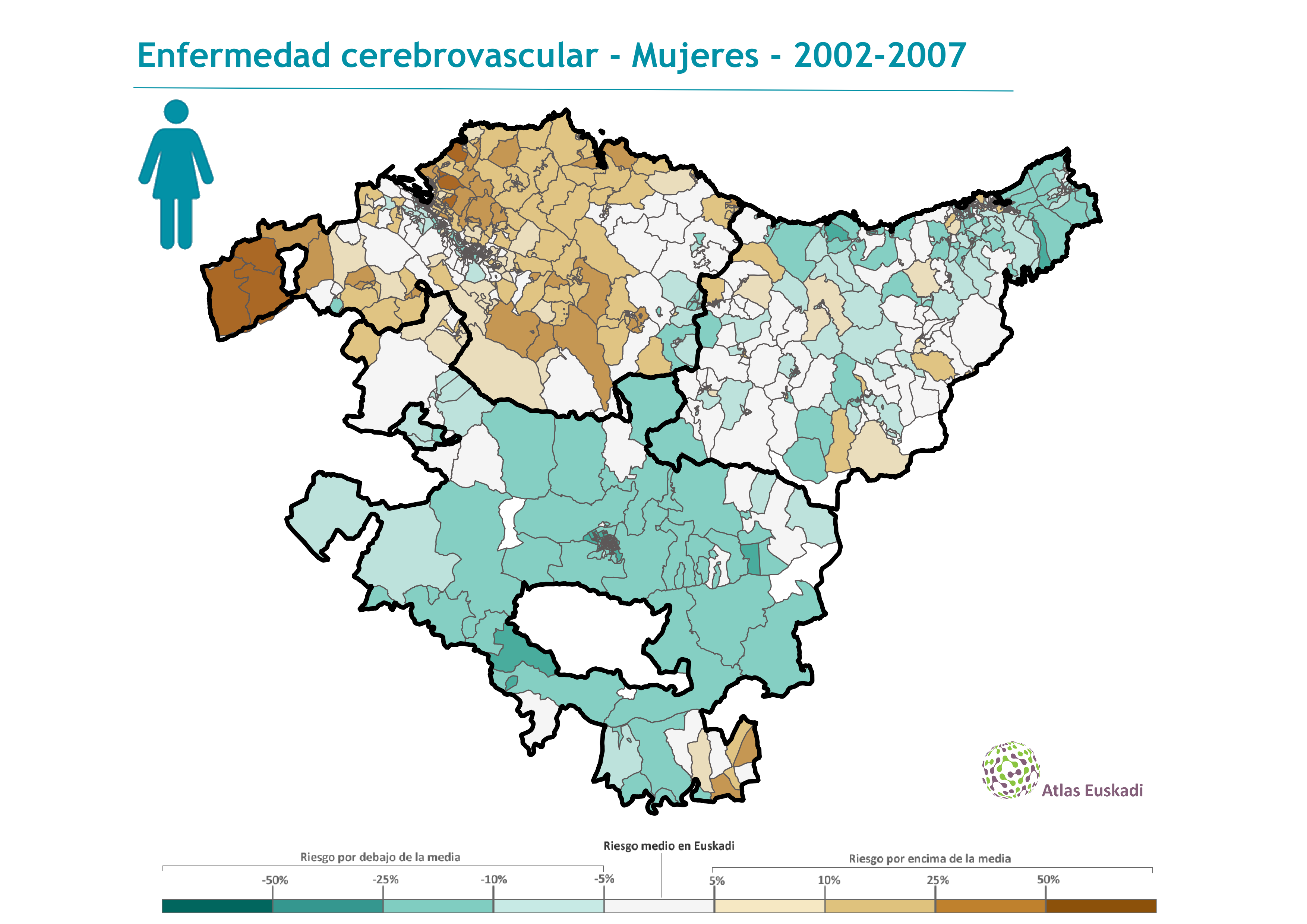 Enfermedad cerebrovascular mujeres  2002-2007 Euskadi